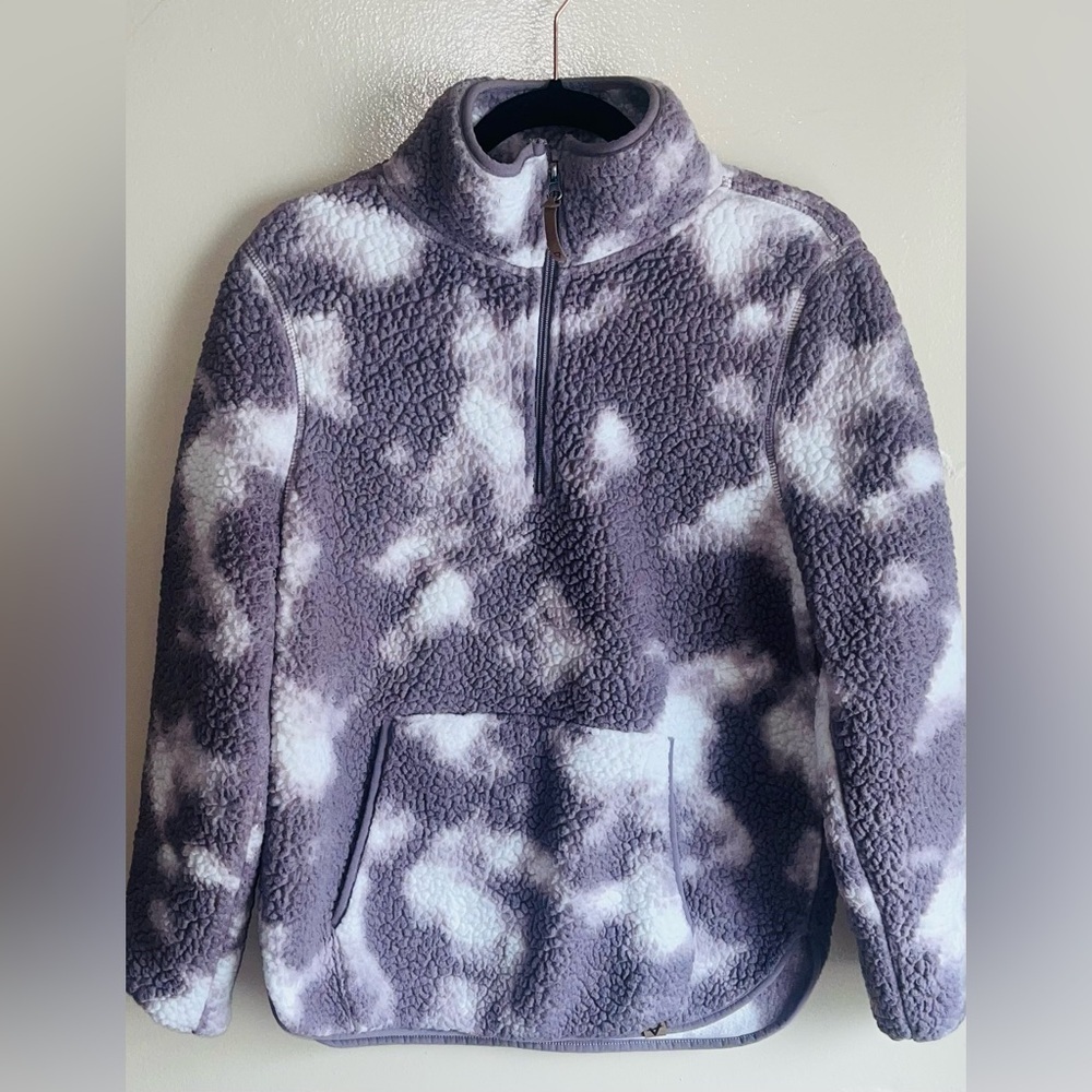 Cozy Tie-Dye‎ Sherpa Pullover